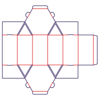 Hexagonal box - rozkrój