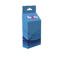 Box with a slanted flap with a hanger