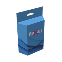 Trapezoidal box with a hanger