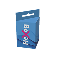 Triangular box with a hanger