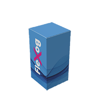 Box with two opposite flaps