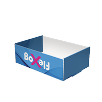 Box tray with snaps