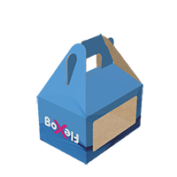 Pudełko domek z uchwytem i okienkiem