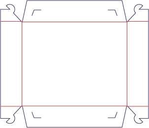 Box tray - rozkrój